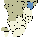 Map of Kenya's location in Africa