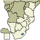 Map of Lesotho's location in Africa