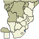 Map of Swaziland's location in Africa
