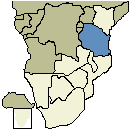 Map of Tanzania's location in Africa